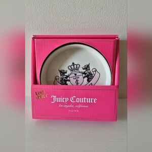 Juicy Couture Home Scottie Crest Ceramic Trinket Tray w/ Box